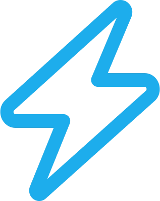 Icono de un rayo simbolizando la velocidad de la automatización